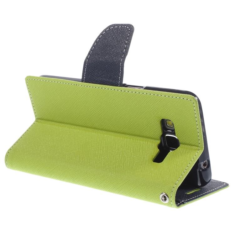 MERCURY Goospery Fancy Diary for Samsung Galaxy Grand Prime SM-G530H Wallet Leather Stand Case Cover - Green-5