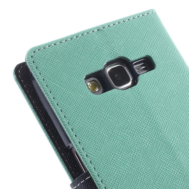MERCURY Goospery Fancy Diary for Samsung Galaxy Grand Prime SM-G530H Wallet Leather Stand Cover Case - Cyan-8