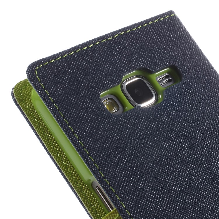MERCURY Goospery Fancy Diary for Samsung Galaxy Grand Prime SM-G530H Stand Leather Magnetic Case - Dark Blue-9