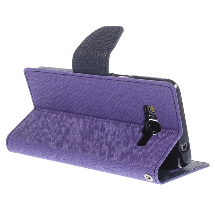 MERCURY Goospery Fancy Diary for Samsung Galaxy Grand Prime SM-G530H Wallet Leather Stand Cover - Purple-5