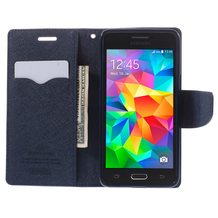 MERCURY Goospery Fancy Diary for Samsung Galaxy Grand Prime SM-G530H Wallet Leather Stand Cover - Purple-6