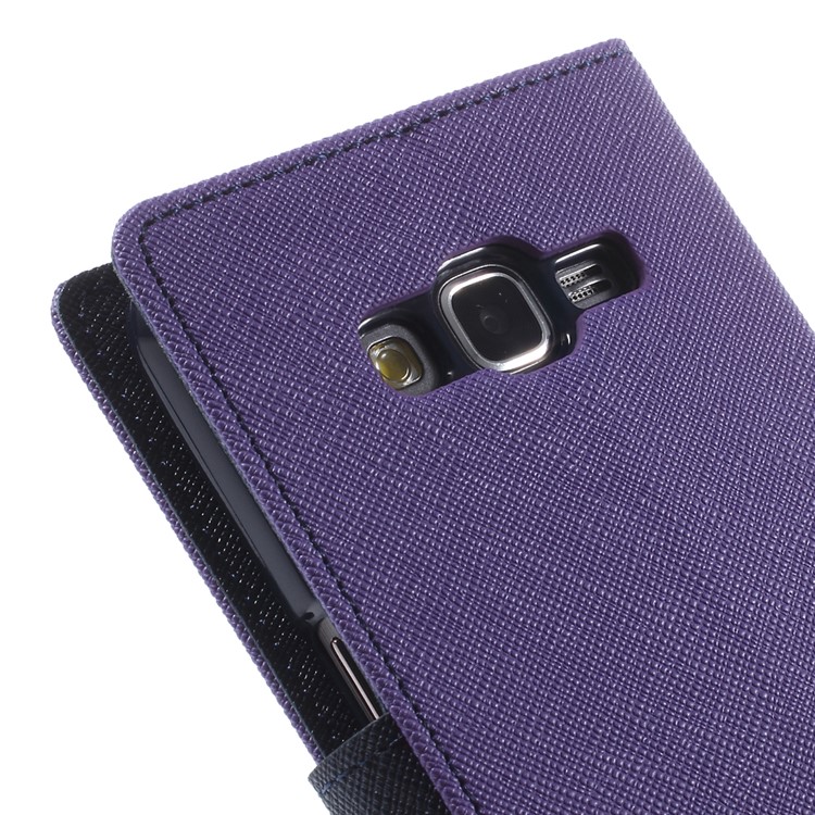 MERCURY Goospery Fancy Diary for Samsung Galaxy Grand Prime SM-G530H Wallet Leather Stand Cover - Purple-9