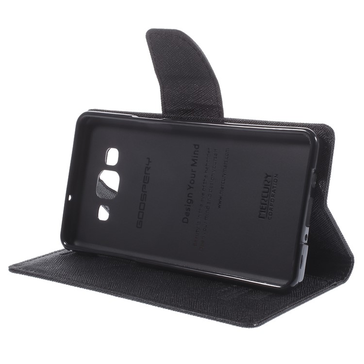 Mercury GOOSPERY for Samsung Galaxy A5 SM-A500F Fancy Diary Case Leather Wallet Cover - Black-4