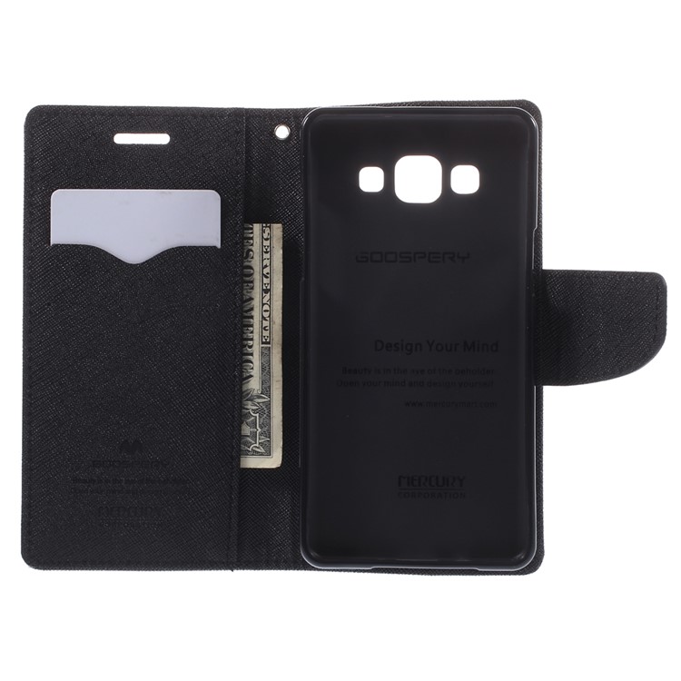Mercury GOOSPERY for Samsung Galaxy A5 SM-A500F Fancy Diary Case Leather Wallet Cover - Black-6
