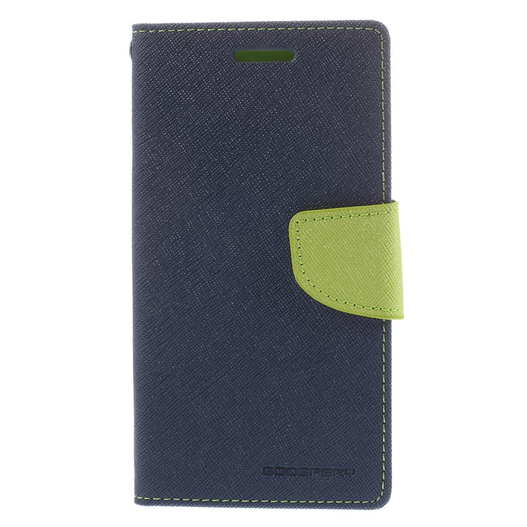 For Samsung Galaxy A5 SM-A500F Mercury GOOSPERY Fancy Diary Case Leather Flip Wallet Cover - Blue-3