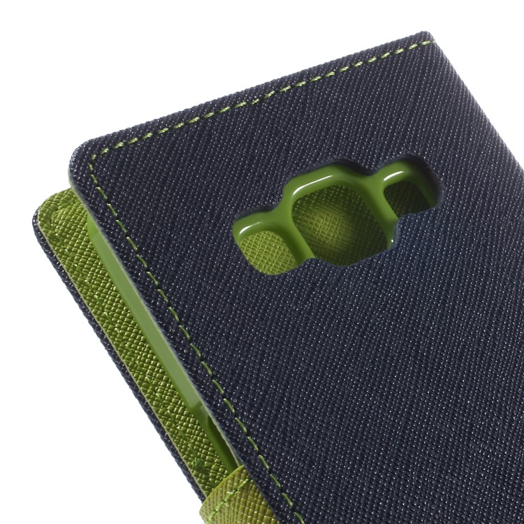 For Samsung Galaxy A5 SM-A500F Mercury GOOSPERY Fancy Diary Case Leather Flip Wallet Cover - Blue-9