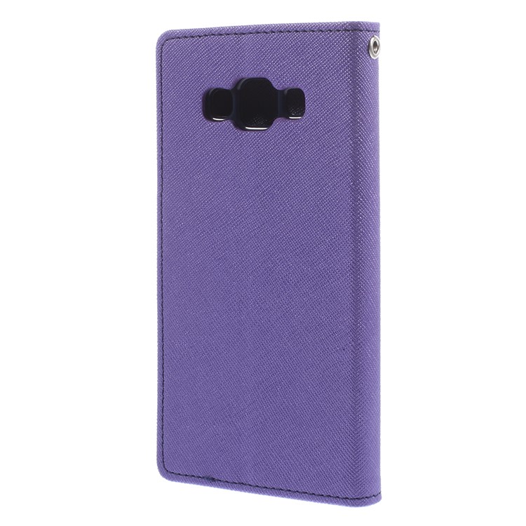 For Samsung Galaxy A5 SM-A500F Mercury GOOSPERY Fancy Diary Case Wallet Leather Cover - Purple-2