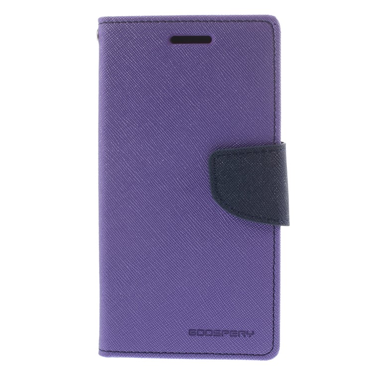 For Samsung Galaxy A5 SM-A500F Mercury GOOSPERY Fancy Diary Case Wallet Leather Cover - Purple-3
