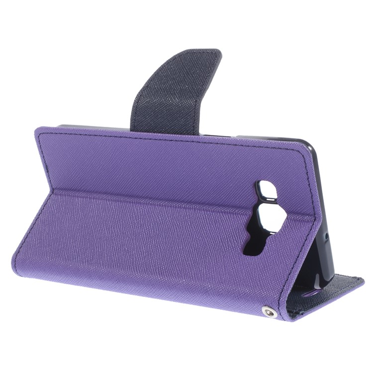For Samsung Galaxy A5 SM-A500F Mercury GOOSPERY Fancy Diary Case Wallet Leather Cover - Purple-5