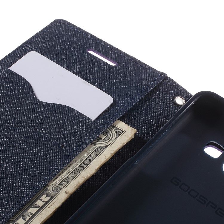 For Samsung Galaxy A5 SM-A500F Mercury GOOSPERY Fancy Diary Case Wallet Leather Cover - Purple-7
