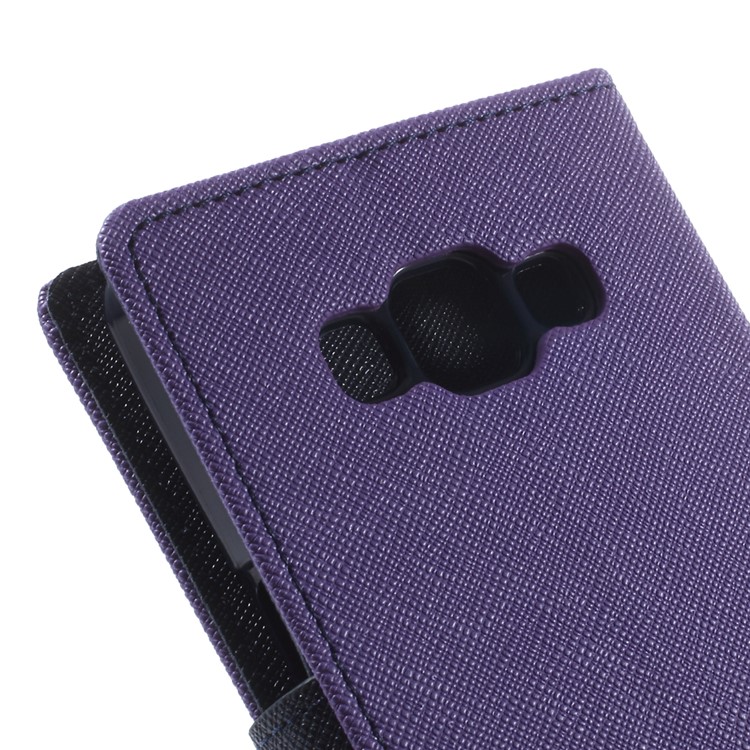 For Samsung Galaxy A5 SM-A500F Mercury GOOSPERY Fancy Diary Case Wallet Leather Cover - Purple-9