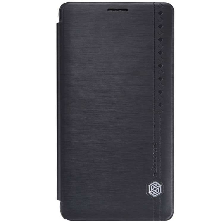NILLKIN for Samsung Galaxy Note 4 N910 Rain Series Folio Leather Case - Black-1