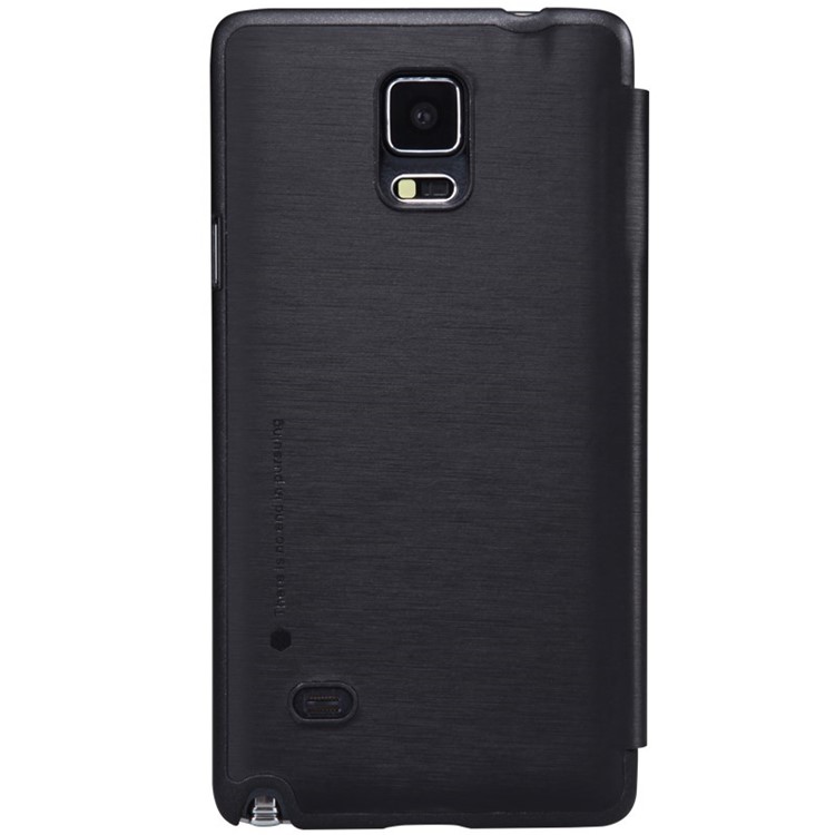 NILLKIN for Samsung Galaxy Note 4 N910 Rain Series Folio Leather Case - Black-2
