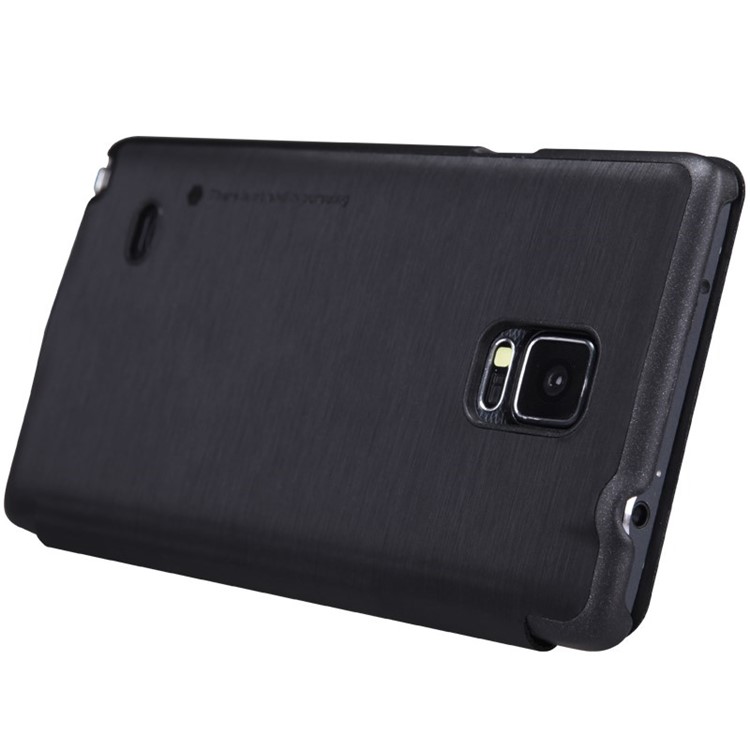 NILLKIN for Samsung Galaxy Note 4 N910 Rain Series Folio Leather Case - Black-4