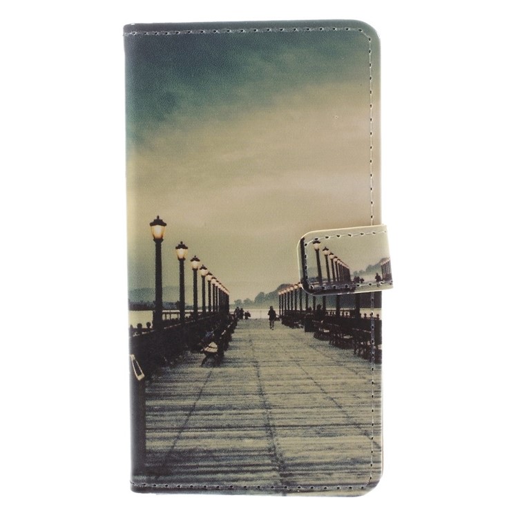 Seaside Trestle for Samsung Galaxy Alpha SM-G850F SM-G850A PU Leather Stand Cover-3