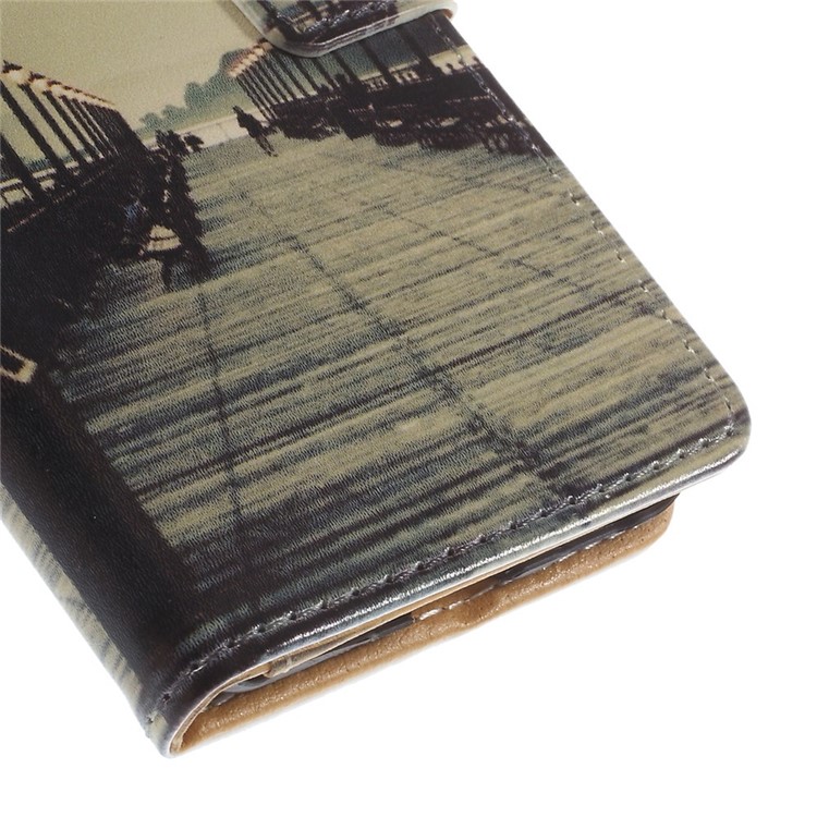 Seaside Trestle for Samsung Galaxy Alpha SM-G850F SM-G850A PU Leather Stand Cover-7