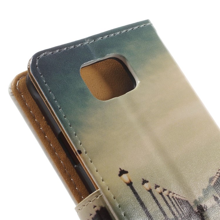 Seaside Trestle for Samsung Galaxy Alpha SM-G850F SM-G850A PU Leather Stand Cover-8