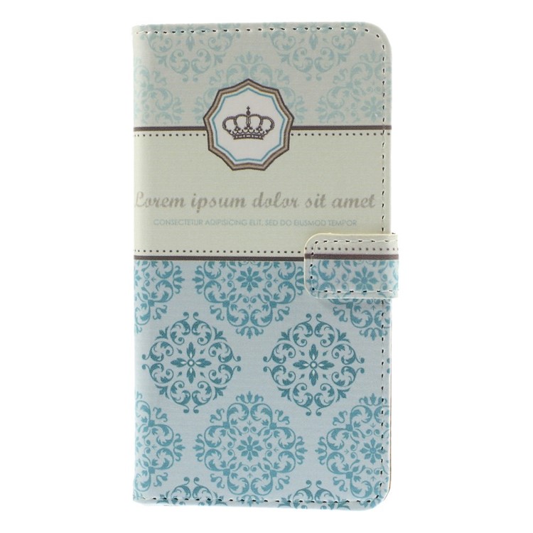 Crown & Flowers for Samsung Galaxy Alpha SM-G850F SM-G850A Wallet Leather Stand Cover-3