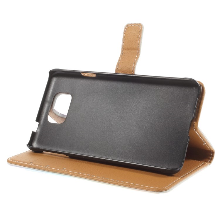 Colorized Horizontal Stripes for Samsung Galaxy Alpha SM-G850F SM-G850A Wallet Leather Stand Cover-4