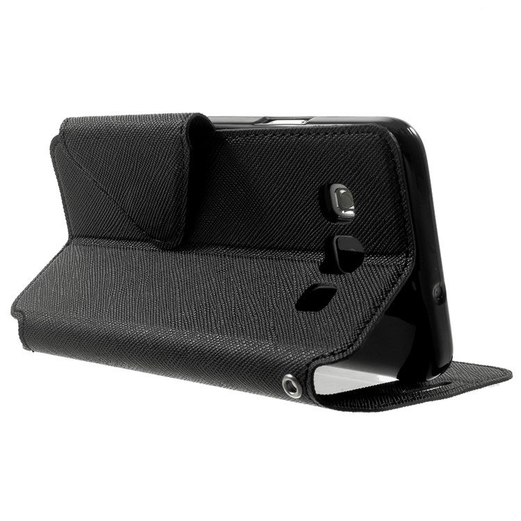 ROAR KOREA for Samsung Galaxy A3 SM-A300F Diary Leather Stand Case with View Window - Black-4
