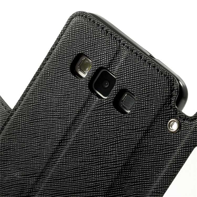 ROAR KOREA for Samsung Galaxy A3 SM-A300F Diary Leather Stand Case with View Window - Black-6