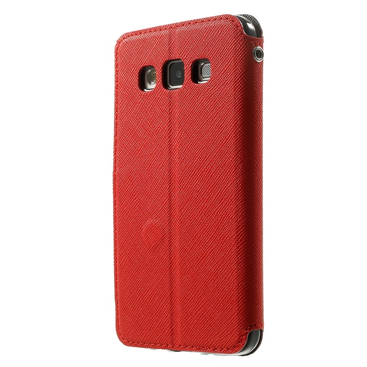 ROAR KOREA for Samsung Galaxy A3 SM-A300F Diary Leather Stand Case with View Window - Red-2