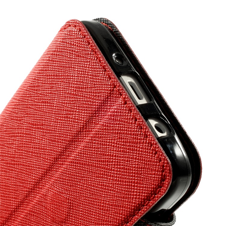 ROAR KOREA for Samsung Galaxy A3 SM-A300F Diary Leather Stand Case with View Window - Red-8