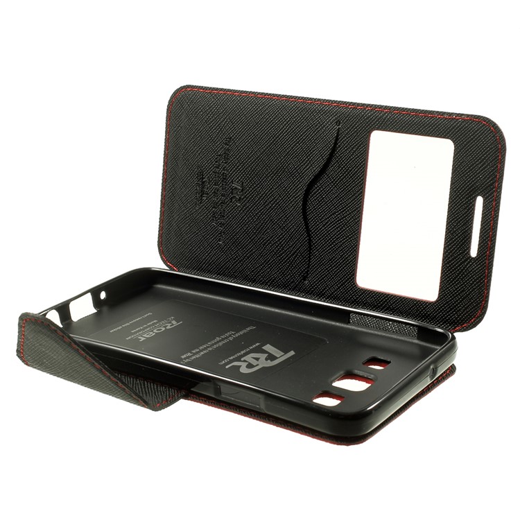 ROAR KOREA for Samsung Galaxy A3 SM-A300F Diary Leather Stand Case with View Window - Red-9