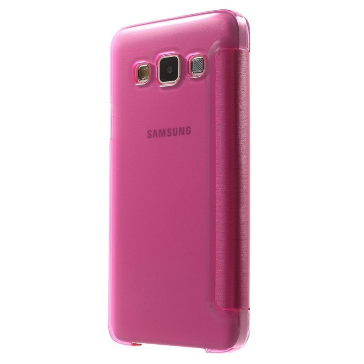 For Samsung Galaxy A3 SM-A300F View Window Folio Leather Shell - Rose-2