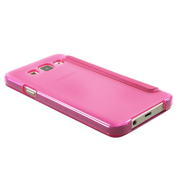 For Samsung Galaxy A3 SM-A300F View Window Folio Leather Shell - Rose-3