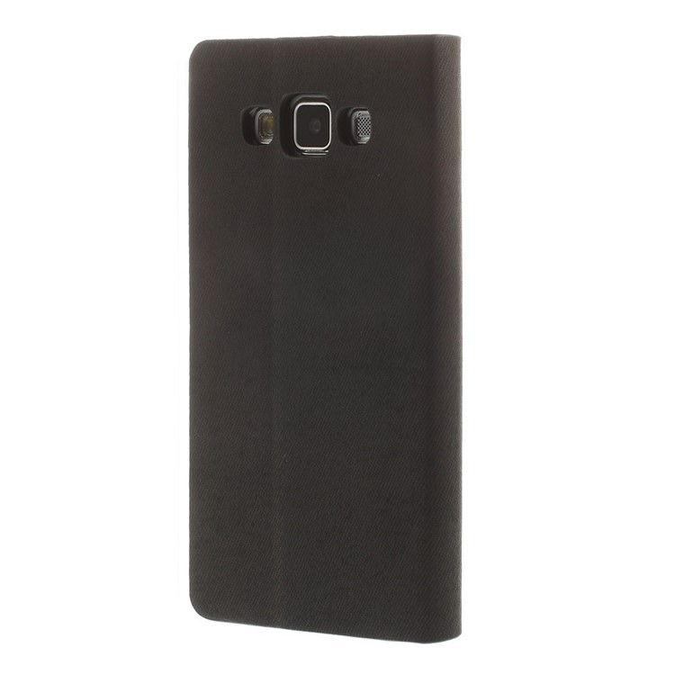 Contrast Color Leather Card Holder Case for Samsung Galaxy A5 SM-A500F - Black-2