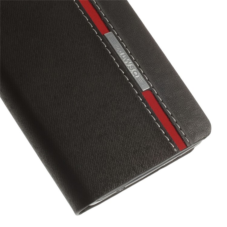 Contrast Color Leather Card Holder Case for Samsung Galaxy A5 SM-A500F - Black-9