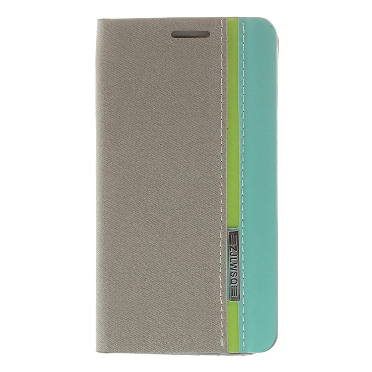 Contrast Color Leather Card Holder Cover for Samsung Galaxy A3 A300F w/ Stand - Grey-3