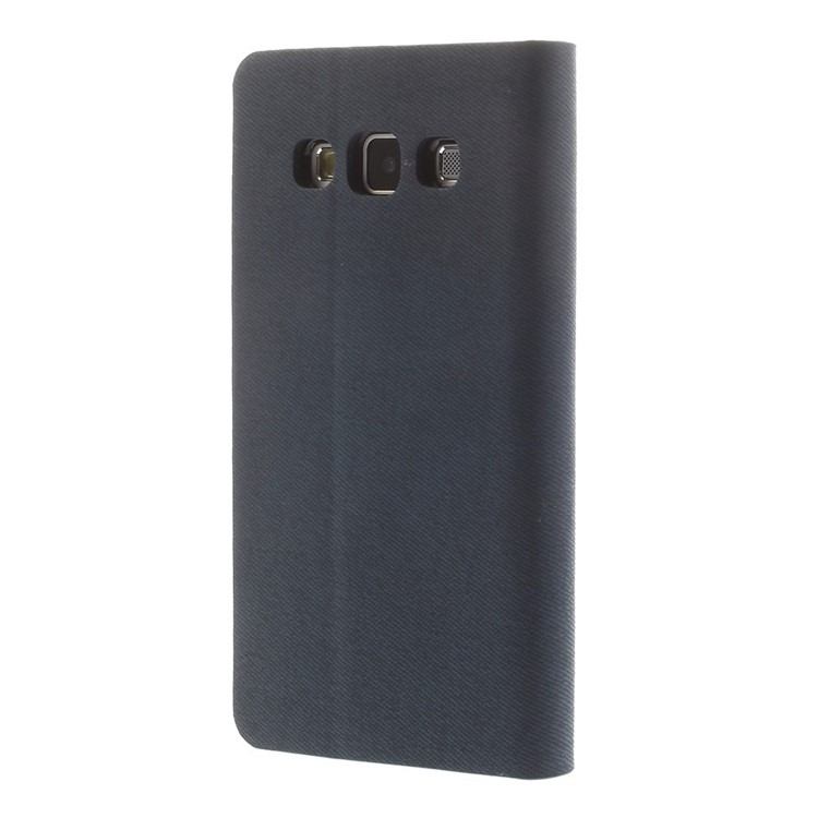 Contrast Color Leather Stand Case for Samsung Galaxy A3 A300F w/ Card Slot - Blue-2