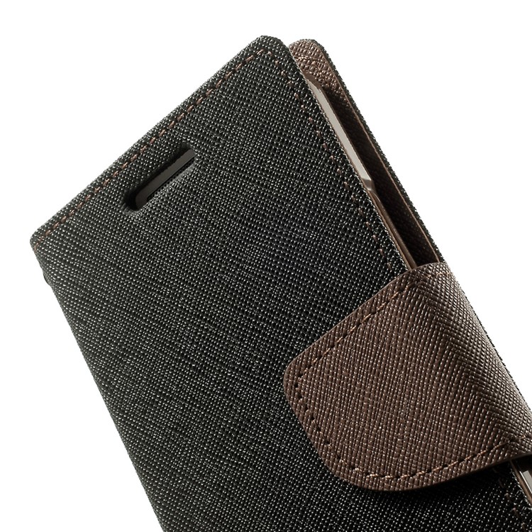 Mercury GOOSPERY Fancy Diary Wallet Leather Cover for Samsung Galaxy A3 SM-A300F - Brown / Black-8