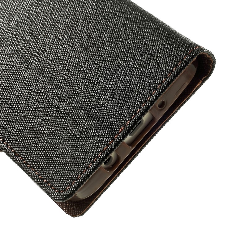 Mercury GOOSPERY Fancy Diary Wallet Leather Cover for Samsung Galaxy A3 SM-A300F - Brown / Black-9