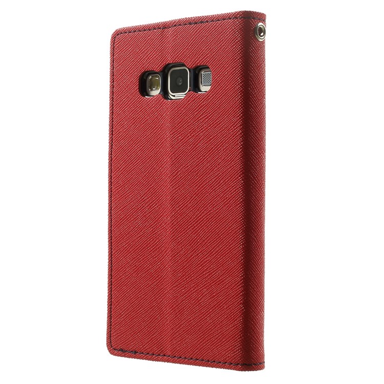 Mercury GOOSPERY Fancy Diary Stand Wallet Leather Shell for Samsung Galaxy A3 SM-A300F - Red-2