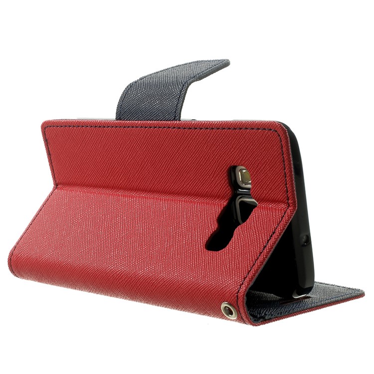 Mercury GOOSPERY Fancy Diary Stand Wallet Leather Shell for Samsung Galaxy A3 SM-A300F - Red-4