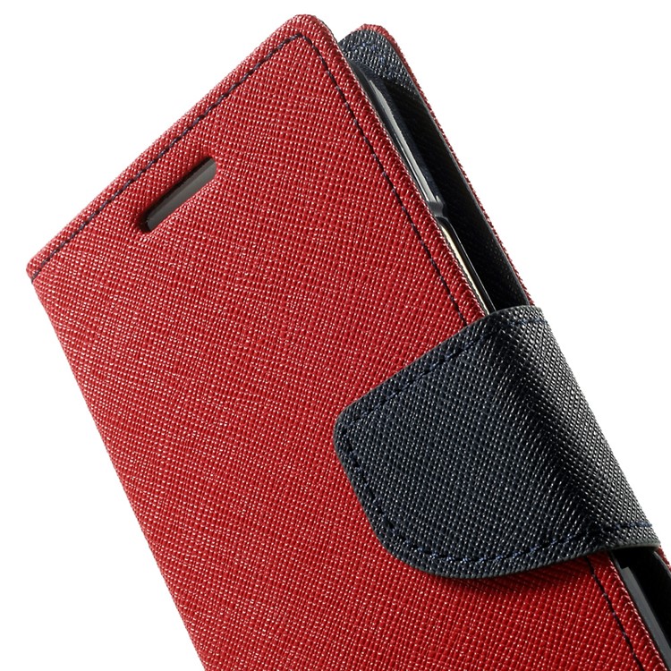 Mercury GOOSPERY Fancy Diary Stand Wallet Leather Shell for Samsung Galaxy A3 SM-A300F - Red-8