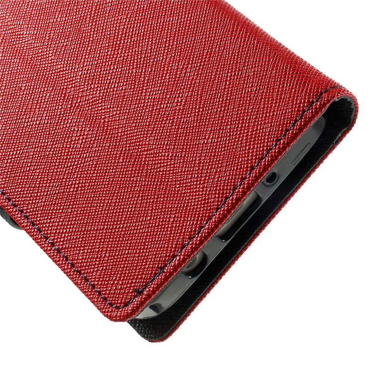Mercury GOOSPERY Fancy Diary Stand Wallet Leather Shell for Samsung Galaxy A3 SM-A300F - Red-9