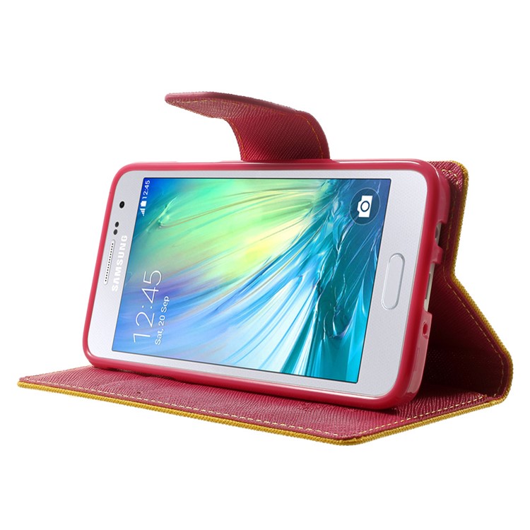 Mercury GOOSPERY Fancy Diary Leather Protective Case for Samsung Galaxy A3 SM-A300F - Orange-3