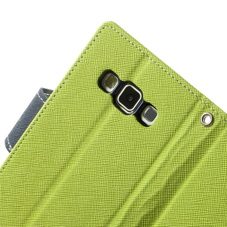 Mercury GOOSPERY Fancy Diary Leather Bracket Case for Samsung Galaxy A3 SM-A300F - Green-6