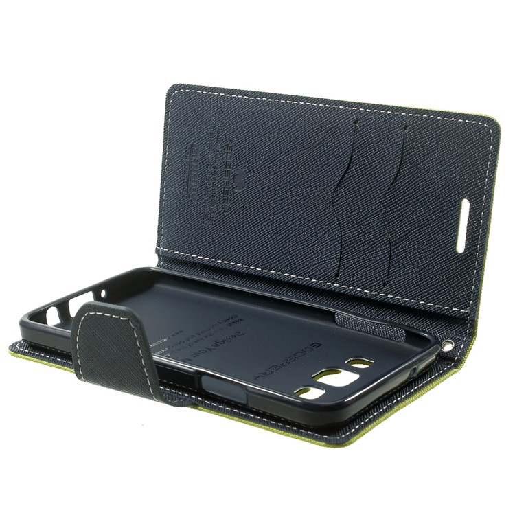 Mercury GOOSPERY Fancy Diary Leather Bracket Case for Samsung Galaxy A3 SM-A300F - Green-9