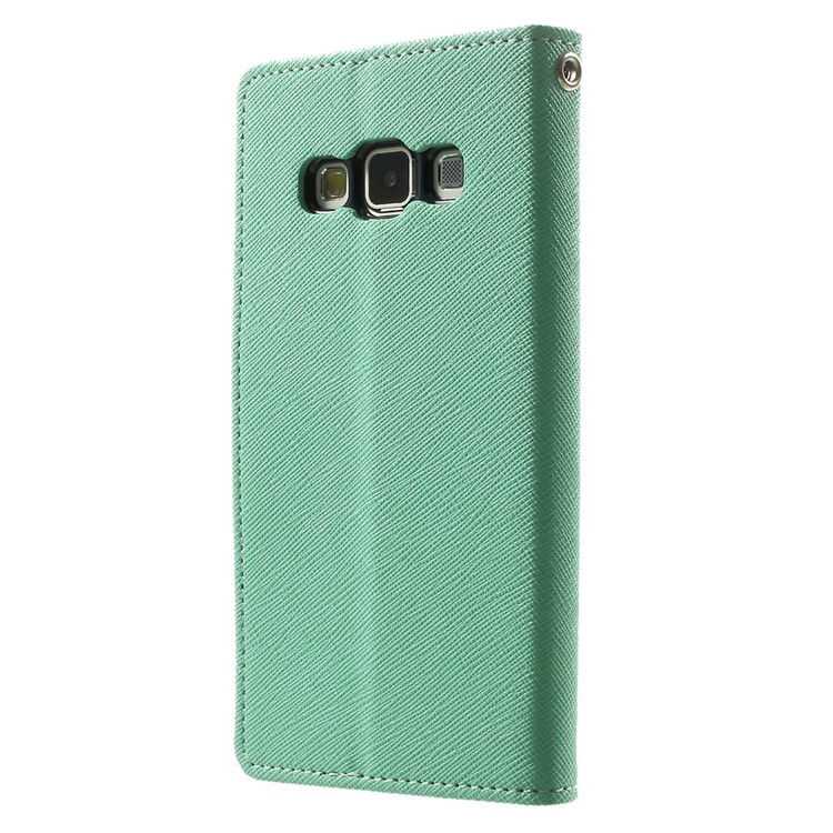 Mercury GOOSPERY for Samsung Galaxy A3 SM-A300F Fancy Diary Wallet Leather Skin Case - Cyan-2