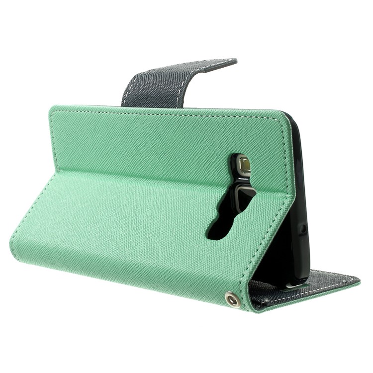 Mercury GOOSPERY for Samsung Galaxy A3 SM-A300F Fancy Diary Wallet Leather Skin Case - Cyan-4
