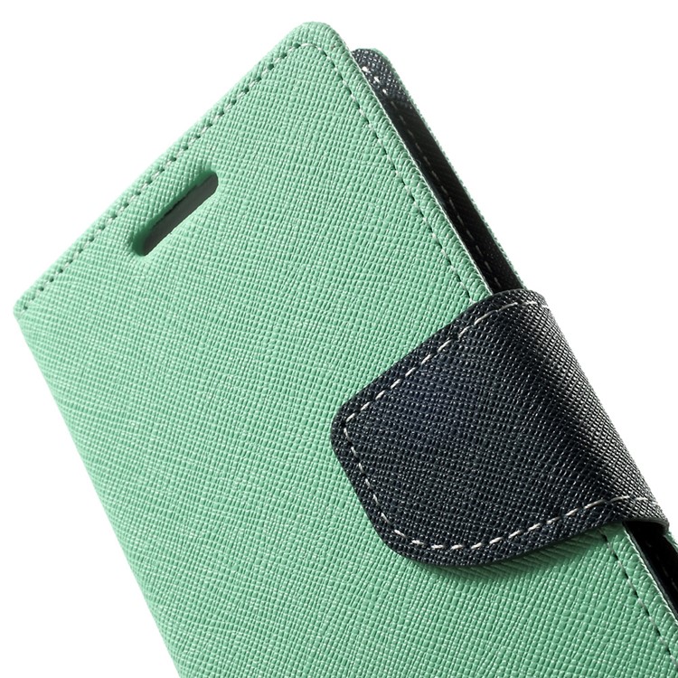 Mercury GOOSPERY for Samsung Galaxy A3 SM-A300F Fancy Diary Wallet Leather Skin Case - Cyan-7
