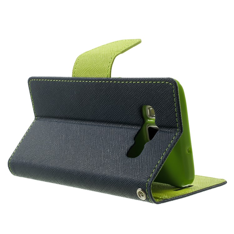 Mercury GOOSPERY for Samsung Galaxy A3 SM-A300F Fancy Diary Wallet Leather Stand Cover - Blue-4