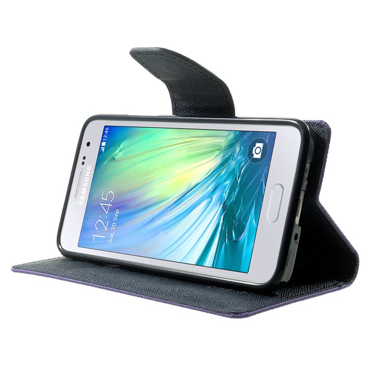 Mercury GOOSPERY Fancy Diary Leather Case Accessory for Samsung Galaxy A3 SM-A300F - Purple-3
