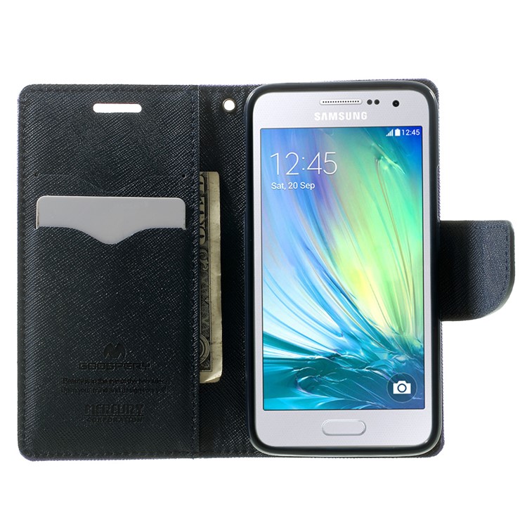 Mercury GOOSPERY Fancy Diary Leather Case Accessory for Samsung Galaxy A3 SM-A300F - Purple-5