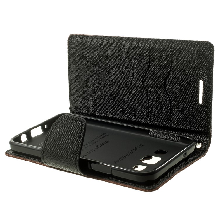 Mercury GOOSPERY Fancy Diary Leather Cover Wallet for Samsung Galaxy A3 SM-A300F - Brown-10